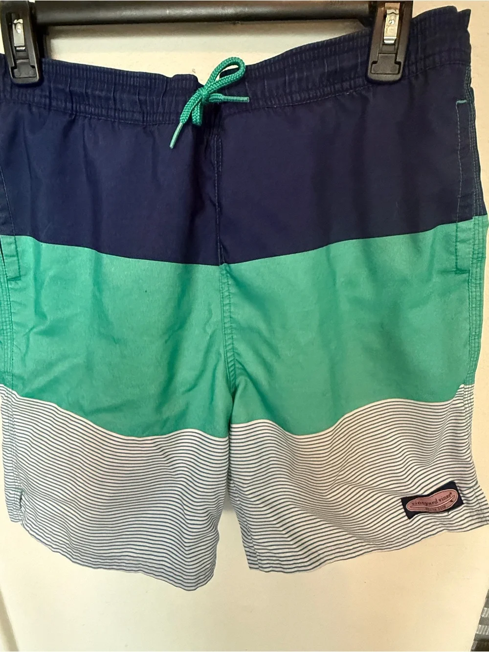 Vineyard Vines Colorblock Swim Trunks - Navy & Teal